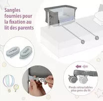 Promotion 3-in-1 Nešiojamas Kūdikio Lovelės Komplektas