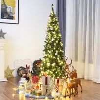 Costway Dirbtinė eglutė su LED šviesomis 200cm