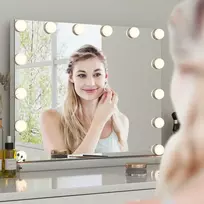 Costway Holivudo veidrodis su LED apšvietimu baltas