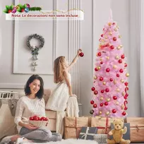 Costway 180 cm Rožinė Dirbtinė Kalėdinė Eglutė su 250 LED Šviesų