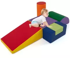 Costway 6 dalių spalvotas laipiojimo ir ropojimo rinkinys vaikams