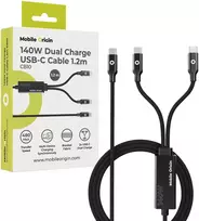 „Mobile Origin“ 140 W dvigubo įkrovimo USB-C laidas 1,2 m CB10