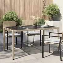 Sodo stalas Smėlio 150 x 90 x 75 cm poliratanas