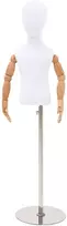 Reguliuojamas 120-157 cm manekenas su baze Uniseksas PP Balta