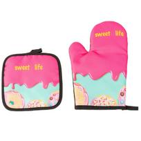 Cooking Baking Gloves Oven Mitts Microwave Oven Gloves Home Kitchen Tool Potholder Pad for Cooking Baking Grilling J