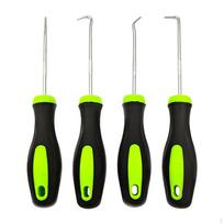 4 Pieces Oil Seal Puller Tool Multi-use O Ring Pick Set Automotive Gasket Remover Sturdy Hand Tools žalia