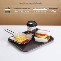 Non-Slip Rectangular Burger Tray for Restaurants