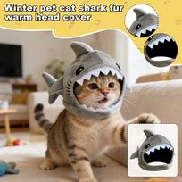 Cute Cartoon Plush  Pet Headwear: Winter Warm Soft Hat For Cats & Small Dogs (Trendy Pet Accessory) One Size