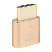 4K HDMI-compatible Dummy Plug Virtual Monitor Display Emulator Headless Virtual Display Adapter for Graphics Card Spoofing Camouflage Lock Screen With Light auksinė