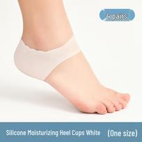 Silicone Moisturizing Socks for Cracked Heel Protection and Maintenance beige