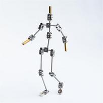A06RP Armatūros rinkinys - „Pasidaryk pats“ metalinė lėlių figūrėlės skeletas, lengvai surenkamas, animuoto personažo dizainas, stop-motion animacijai NONE gray