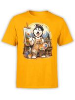 Paint Paws Husky Dog TShirt Unisex S