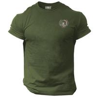 American Spartan T Shirt Pocket Gym Clothing Bodybuilding Training Gymwear Top M