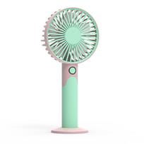 Simple Handheld Small Fan - USB Charging Version - Standing Type with 6 Speed Settings - Portable Outdoor Fan with Hanging Strap