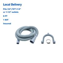 KING SMART Durable 6FT Universal Corrugated Washing Machine Drain Hose Leak Proof (Canada Free Shipping) EVA+PP pilka spalva