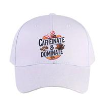 Coffee Theme Caffeinate and Dominate Cap Summer Adult Baseball Cap Adjustable with Curved Brim Duckbill Hat Protection Sun Hats Adjustable