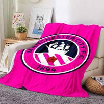 Manchester City Fc Crest Blankets Flannel Printed Breathable Warm Throw Blanket for Home Office Bedspreads 0708a8 75cmx90cm