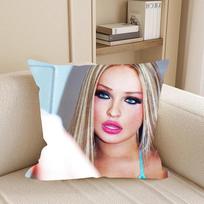 Singer Kim Petras Don't Lie Single Pillow Case Square Double-Sided Printing Short Plush Sofa Cushion Cover Bedroom Bedside 30x30cm