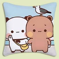 Cartoon Bubu Dudu Pillow Covers Cartoon Sofa Decorative Home Double-sided Printing Short Plush Cute Cushion Cover 30x30cm