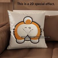 2D Cute Corgi Butt Patterns Throw Pillow Covers Pattern Cushion Cover Suitable For Sofa Bedroom Car Pillow Cover 40x40cm