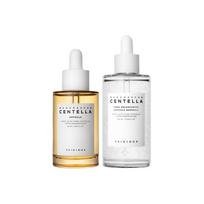 SKIN1004 2Pcs Facial Ampoule Set,100ml Brightening Ampoule+55ml Centella Ampoule,Hydrating Soothing Serum Kit balta