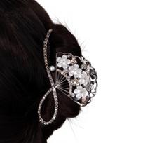 Fan Shape with Rhinestones Vintage Hair Accessories for Women one size