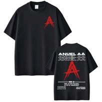 Anuel Aa Rhlm 2 Real Hasta La Muerte Album Print TShirts For Unisex Unisex Harajuku Hip Hop Street 100 Cotton Short Sleeve T Shirt S