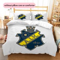 AIK Fotboll Pattern Bedding Quilt Set  Home Decoration  Gift (1 * duvet cover + 2 * pillowcase  without core) 135x200cm