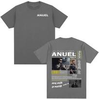 2026 Rapper Anuel Aa Real Hasta La Muerte T Shirt Unisex Fashion Hip Hop Streetwear T Shirts Unisex Casual Cotton Oversized TShirt S