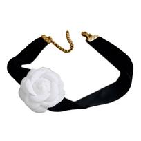 Elegant Vintage Camellia Choker Necklaces Jewelry Temperament Necklace Bracelet