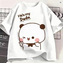 Dudu Bubu Cotton Tshirt For Male Beach Love Vintage T Shirts O Neck Harajuku Tees Oversized Design Clothing S