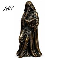 Unique Gothic Collectibles Grim Reaper Bookshelf Statue, Dark Academia Shelf Decor, Vintage Spooky Occult Desktop Statue Figurine, Skull Novelty