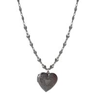 Retro Carving Heart Clavicle Chain Women Girls Necklace Party Birthday Gift 1