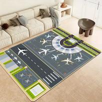 Funny Racing Themed Area Rug Race Track Checkered Pattern Soft Non-Slip Mat Fun Game Carpet for Bedroom  Living Room 40X60CM