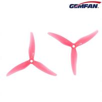 GEMFAN 51477 5-inch FPV Racing Drone Propeller Blades 5-inch skaidri rausva spalva
