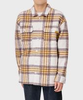 Dickies Relaxed Plaid Long Sleeve Shirt Cream Cream/Xxl