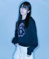 Lmc Wm Spray Bear Cropped Hoodie Black Black/M