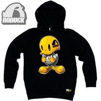 Doldol Roduck_Hoody_11 Road Bicycle Roduck Duck Character Graphic Hoodie Black/Xxl
