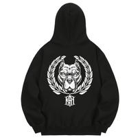 Khan 6312 Khb0195 Pitbull Fleece-Lined Hoodie Black L
