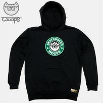 Doldol Woops_Hoody_38 Skateboard Cat Oops Character Hoodie Black/Xxl