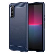 For Sony Xperia 10 V Case For Xperia 10 V Cover Shockproof Soft Silicone Protective Bumper For Sony Xperia 10 V IV III II Fundas Xperia 10 mėlyna