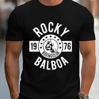 Men's Rocky Balboa Graphic Printed T-Shirt Crew Neck Streetwear T Shirt Clothes Summer Women Casual Short Sleeves Tshirt Tops... S įvairiaspalvis