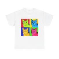 Andy Warhol T Shirt Mens Womens Tees Top Vintage Art Poster Retro 80s Unisex Heavy Cotton Tee Cats S