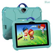 New Cartoon Pattern Kids Tablet 7 Inch Quad Core 4GB RAM 64GB ROM Android Learning Education Games Tablets Children's Gifts Standard Version mėlyna