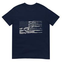 Big American Flag With Machine Guns Tshirt 2a Flag Shirt Tshirt S