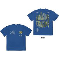 Imagine Dragons T Shirt Lyrics Band Logo Unisexs Blue Xl S