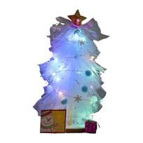 Mini Christmas Tree with LED Lights Toppers Star Ornament,DIY Desktop Decoration mėlyna