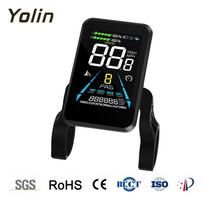 YOLIN LCD Ekranas Mobiliesiems Įrenginiams Vertikalus Elektrinio Dviračio LCD Ekranas Ekranas 24V-60V YL-81F Spalvingas Dviračių Kompiuteris Su Įkrovimo Prievadu juoda