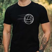 T-Shirt Herren Volleyball Motiv Baumwolle Größe XS bis 5XL XS