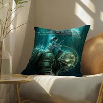 Fanart B-Bioshock R-Rapture Pillow Case Pattern Printed Pillowcase for Living Room Sofa Cushion Cover & Bedroom Decor 30x30cm